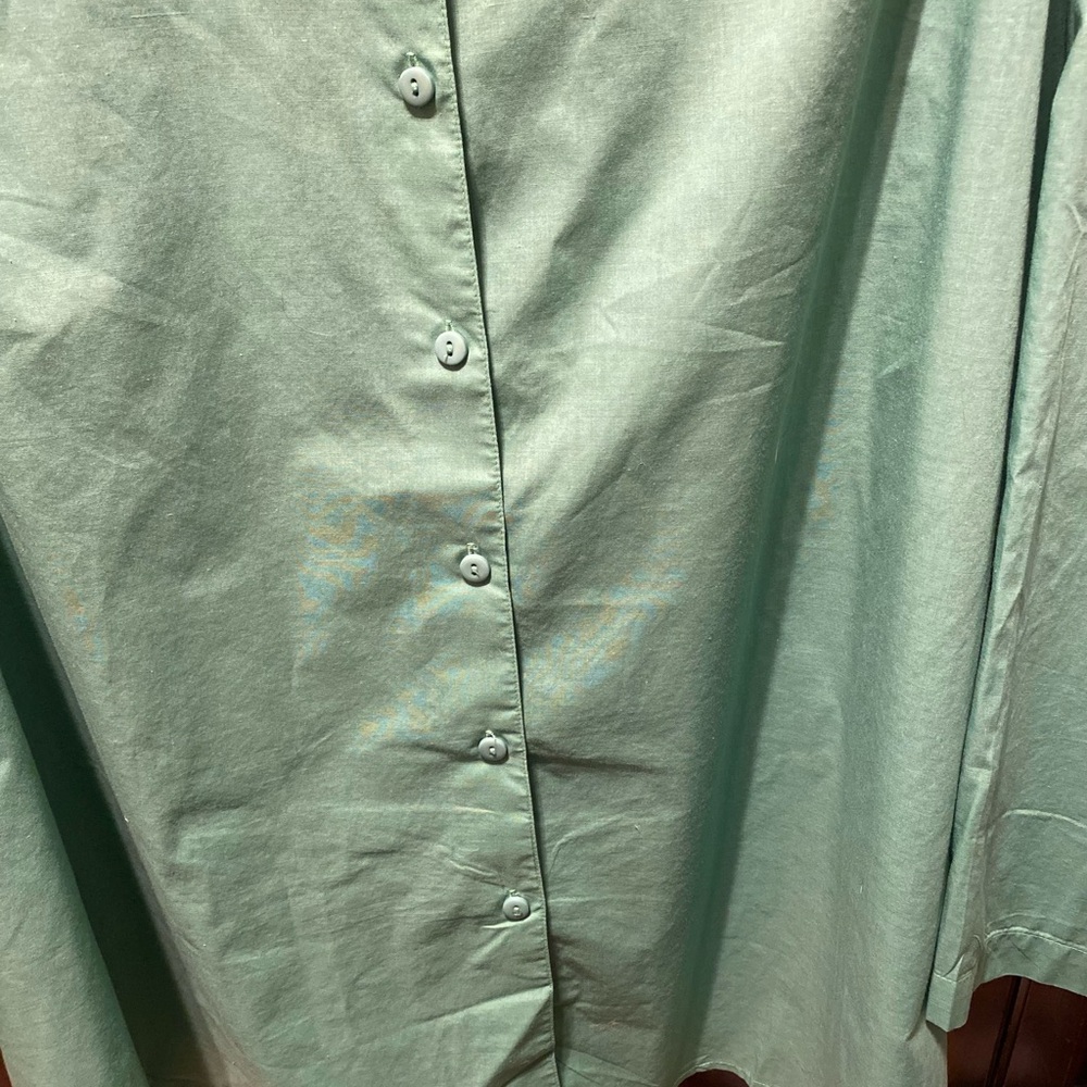 Green Button-Up Shirt plus size 5X Women’s - Picture 8 of 13
